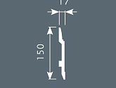 Артикул PX007, 150Х17, Напольные плинтусы, Cosca в текстуре, фото 1