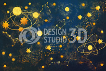 3D обои с рисунком космос (планета) Design Studio 3D Детские KID-164