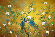 Жёлтые 3D обои Design Studio 3D Chinoiserie AG-CS-009