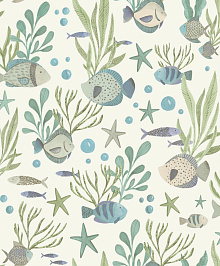 Синие обои для стен Grandeco Little Dreamers LD 3309