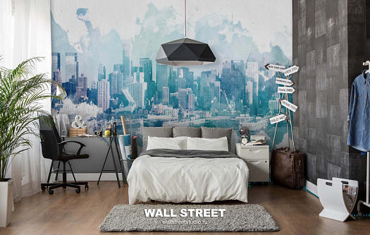Фотообои в интерьере артикул Urban 7, URBAN, Wall street